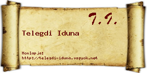 Telegdi Iduna névjegykártya